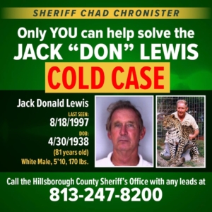 Case reopened in 1997 disappearance of Don Lewis