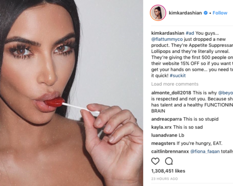 Kim Kardashian flat tummy co lollipops